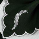 Ver imagem 2 de Kit 12 Jogos Americanos Guardanapos de Mesa Redondo Bordado Arabela - Verde