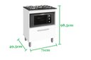 Ver imagem 5 de Balcão Gabinete para Cooktop de 5 Bocas e para Forno Elét. Bur 01 Porta Cor Branco com Tampo Marmori