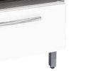 Ver imagem 3 de Balcão Gabinete para Cooktop de 5 Bocas e para Forno Elét. Bur 01 Porta Cor Branco com Tampo Marmori
