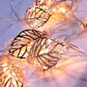 Cordão Fio LED com 10 Folhas Metal Rose Gold - a Pilha - 3