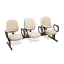 Ver imagem 1 de Cadeira em Longarina para Escolas Linha Uno Bege