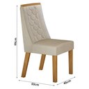 Ver mais imagens de Mesa de Jantar Dora 160x80 Vidro 25mm Cinamomo Off White com Kit 6 Cadeiras Veludo Bege- Valdemóveis
