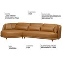 Ver imagem 6 de Sofá 05 Lugares 330cm Arizona com Chaise Direito Corano Caramelo - Nexta Casa