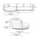 Ver imagem 7 de Sofá 05 Lugares 330cm Arizona com Chaise Direito Corano Caramelo - Nexta Casa