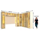 Ver imagem 4 de Guarda-Roupas Modulado com 12 Portas 390cm x 260cm 100% MDF Innova Bege/Off White