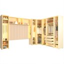 Ver imagem 5 de Guarda-Roupas Modulado com 12 Portas 390cm x 260cm 100% MDF Innova Bege/Off White