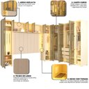 Ver imagem 7 de Guarda-Roupas Modulado com 12 Portas 390cm x 260cm 100% MDF Innova Bege/Off White