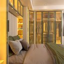 Ver mais imagens de Guarda-Roupas Modulado com 12 Portas 390cm x 260cm 100% MDF Innova Bege/Off White