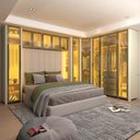 Ver imagem 1 de Guarda-Roupas Modulado com 12 Portas 390cm x 260cm 100% MDF Innova Bege/Off White