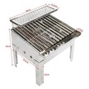 Ver imagem 4 de Churrasqueira Parrilla Aço Inox Portátil Grelha Argentina