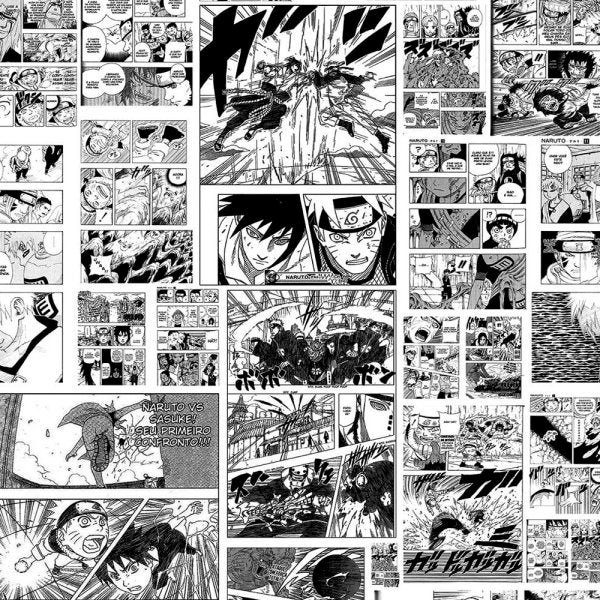 Papel De Parede Adesivo Autocolante Lavável Quarto Mangá Naruto Anime