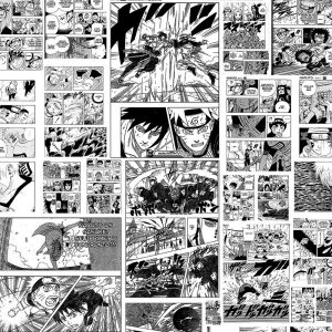 Papel De Parede Adesivo Autocolante Lavável Quarto Mangá Naruto Anime