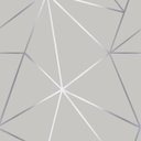 Ver imagem 2 de Papel De parede Geométrico Mescla Silver Para Quarto E Sala