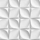 Ver imagem 2 de Papel de Parede 3D Flores em tons brancos e cinza Para Sala e Quarto