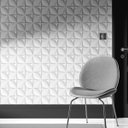 Ver imagem 3 de Papel de Parede 3D Flores em tons brancos e cinza Para Sala e Quarto