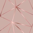 Ver imagem 2 de Papel De parede Geométrico Rose Gloss Para Quarto E Sala