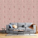 Ver imagem 3 de Papel De parede Geométrico Rose Gloss Para Quarto E Sala