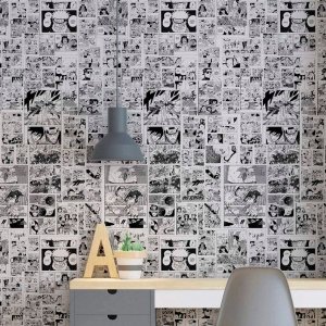 Papel De Parede Adesivo Lavável Quarto Mangá Naruto Anime