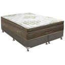 Ver imagem 1 de Cama Box King: Colchão Molas SuperPocket Ensacadas Ortobom Gold Ultragel + Base CRC Suede Cinza(186x