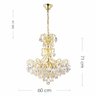 Lustre Pendente Dourado Cristal Legitimo K9 para Sala Quarto - 3