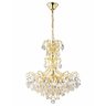Lustre Pendente Dourado Cristal Legitimo K9 para Sala Quarto - 1