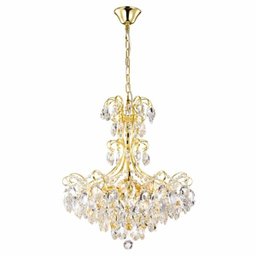 Lustre Pendente Dourado Cristal Legitimo K9 para Sala Quarto - 4