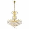 Lustre Pendente Dourado Cristal Legitimo K9 para Sala Quarto - 4