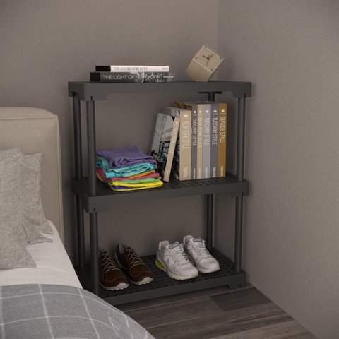 Estante Geo Multiuso Organizador Compacto 3 Prateleiras 76cm