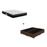 Base Box Queen 158cm Sintético Marrom com Colchão de Espuma - D26 Ortobom Nanolastic Physical Spring - 1