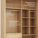 Ver imagem 4 de Guarda-roupa 3 Portas de Correr Jade CabeCasa MadeiraOriginals