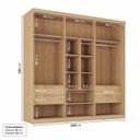 Ver imagem 3 de Guarda-roupa 3 Portas de Correr Jade CabeCasa MadeiraOriginals