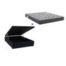 Cama Box Baú Casal 138 Suede Preto com Colchão de Espuma - D33 Ortobom Iso 100 60x138x188 - 1