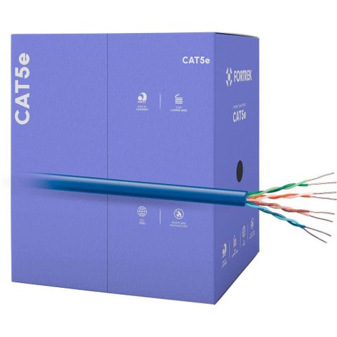 Cabo de Rede Cat5e 305m Fortrek Fk500c Cmx Azul - Cx - 305