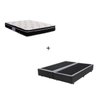 Cama Base Box Queen 158cm Sintético Cinza com Colchão de Espuma - D26 Ortobom Nanolastic Physical Sp - 1
