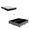 Cama Base Box Queen 158cm Suede Cinza com Colchão de Espuma - D26 Ortobom Nanolastic Physical 158cm - 1