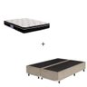 Cama Base Box Queen 158cm Suede Bege com Colchão de Espuma - D26 Ortobom Nanolastic Physical 158cm - 1