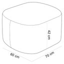 Ver imagem 5 de Puff Decorativo Orgânico para Living Quarto 70cm Doha W01 Suede Bege - Lyam Decor