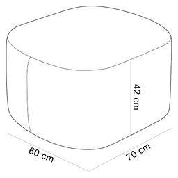 Puff Decorativo Orgânico para Living Quarto 70cm Doha W01 Suede Bege - Lyam Decor - 5