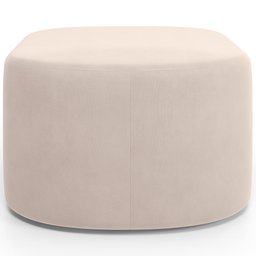 Puff Decorativo Orgânico para Living Quarto 70cm Doha W01 Suede Bege - Lyam Decor - 3