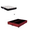 Cama Base Box Queen 158cm Suede Vinho com Colchão de Espuma - D26 Ortobom Nanolastic Physical 158cm - 1