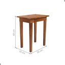 Ver imagem 2 de Mesa Lateral Toscana Retangular Tampo e Madeira 50cm Castanho