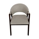 Ver imagem 2 de Cadeira de Jantar Madeira Maciça Castanho Premium Helen Linho Bege