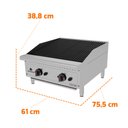 Ver imagem 3 de Charbroiler Chapa Churrasqueira Profissional Lanchonetes Inox a Gás 60cm Pro-60cb - Progás P44600