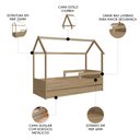Ver imagem 4 de Cama Infantil Casinha com Auxiliar Infix C06 Aveiro - Mpozenato
