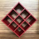 Ver mais imagens de Nicho Para Toalhas Mdf 15mm Vermelho Marsala 45x45x20cm