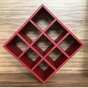 Ver mais imagens de Nicho Para Toalhas Mdf 15mm Vermelho Marsala 45x45x20cm