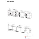 Ver imagem 4 de Kit Armário Cozinha Aéreo 105cm com Aéreo 150cm Veneza Multimóveis Mp2291