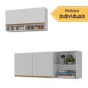 Ver imagem 2 de Kit Armário Cozinha Aéreo 105cm com Aéreo 150cm Veneza Multimóveis Mp2291
