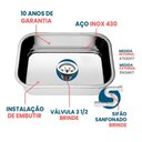 Ver imagem 2 de Cuba Pia Numero 1 Cozinha Inox American Steel 47x30x17 + Val