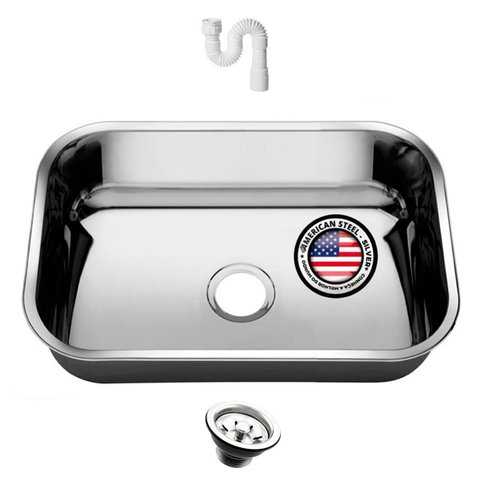 Cuba Pia Numero 1 Cozinha Inox American Steel 47x30x17 + Val